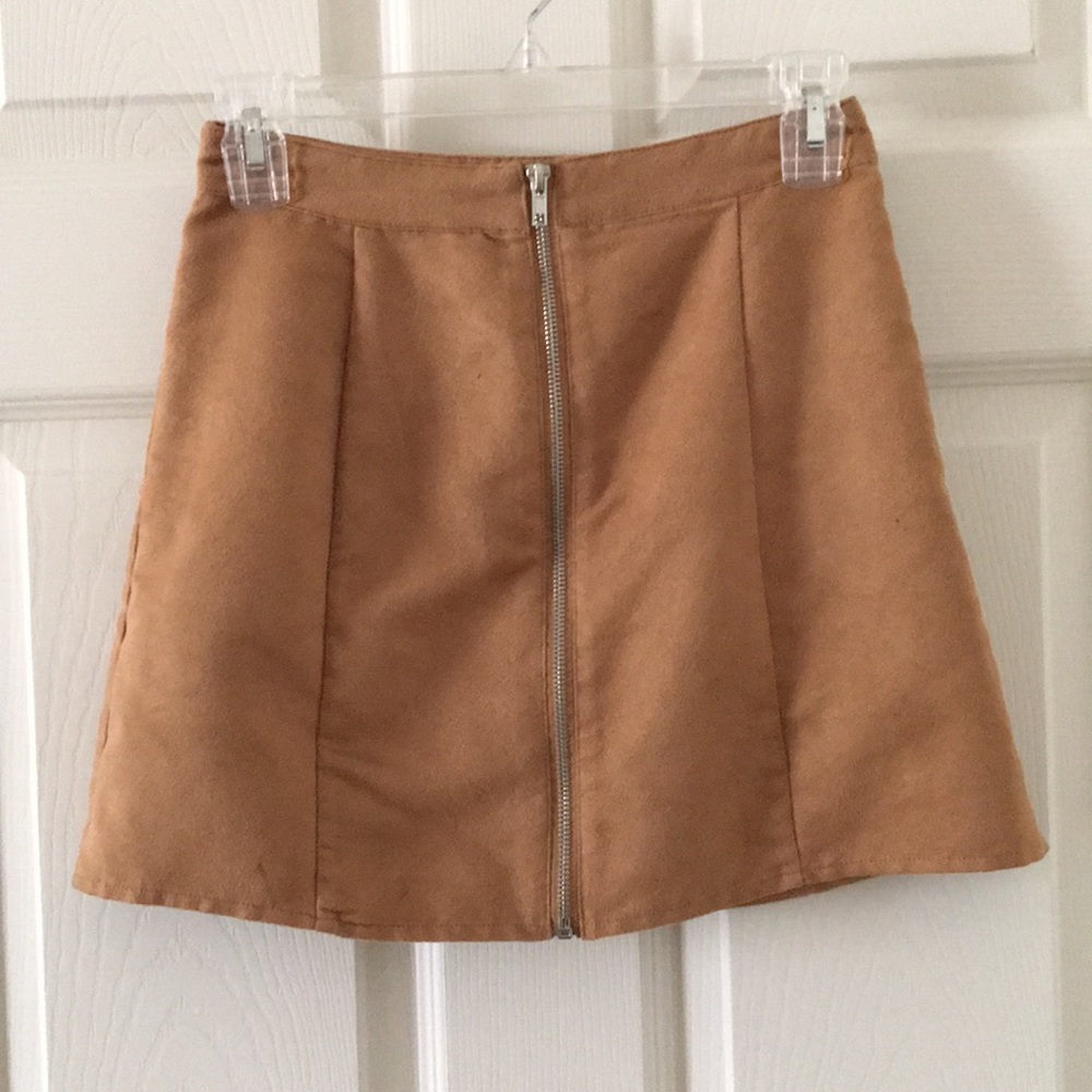 Faux suede skirt